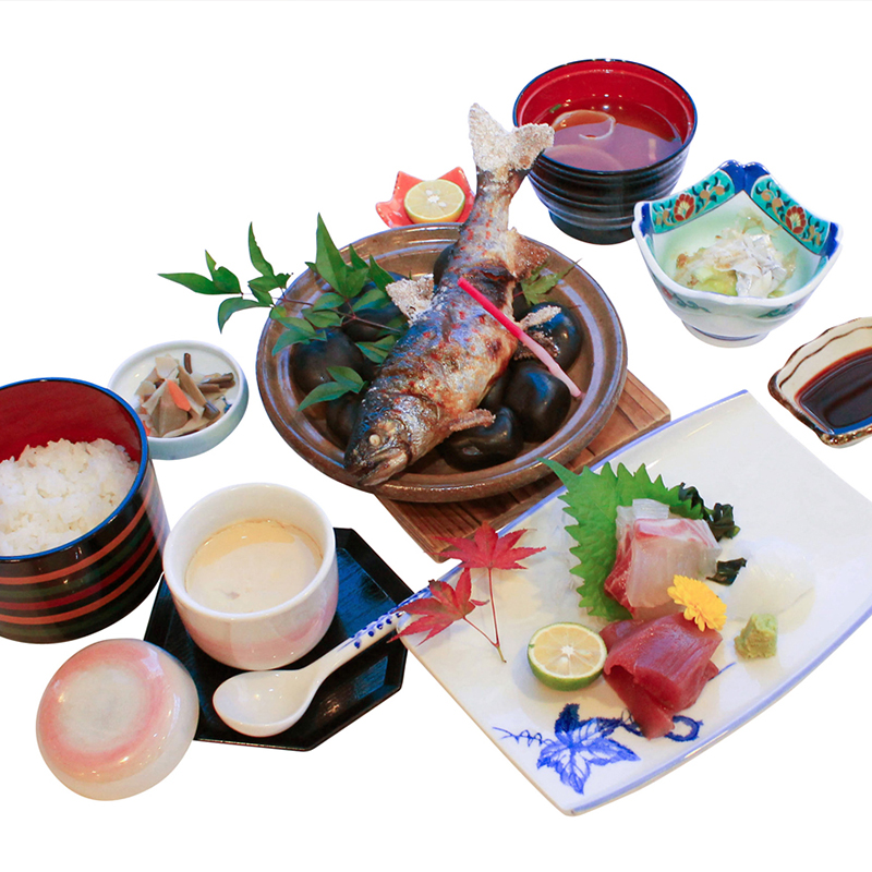 あめごの石焼き御膳の写真